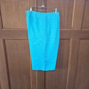 Jaeger Women's Lined Bermuda Shorts Turquoise Blue Size 10